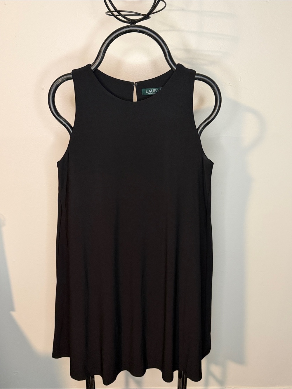 Lauren Ralph Lauren Black Sleeveless Mini Shift Dress